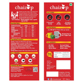 Chaizup Premium 1 Min Instant Masala Tea Premix - 140gm, 4.9 Ounce, 10 Sachets | Just Add Hot Water - Assam Masala Chai Powder | Low Caffeine, No Added Color - Home Like Tea